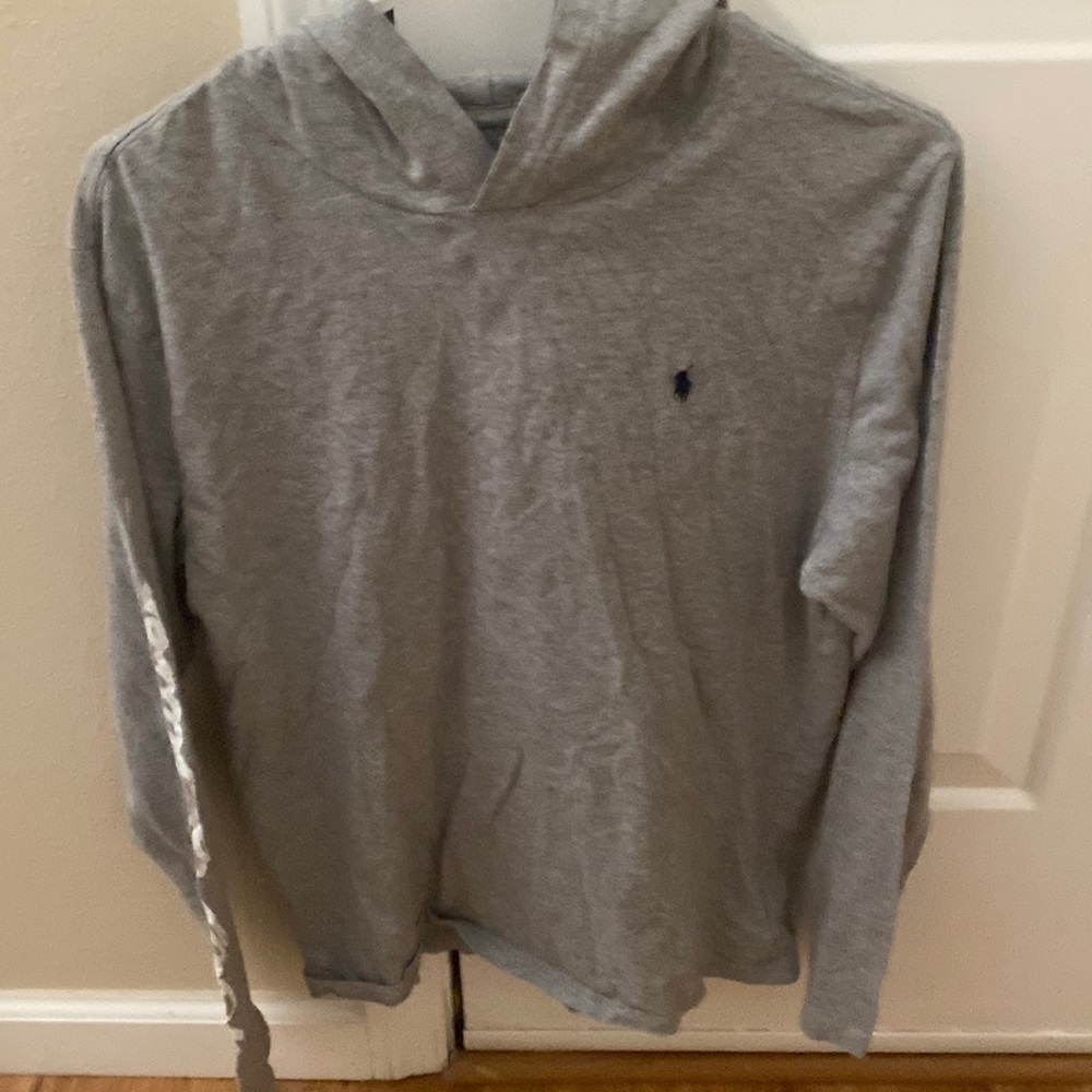 Boys polo hoodie long sleeve light shirt